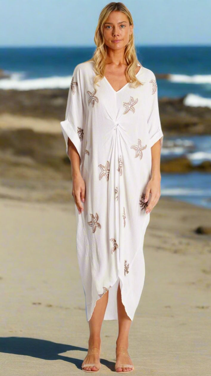 Front Knot Caftan Dress La Moda Clothing