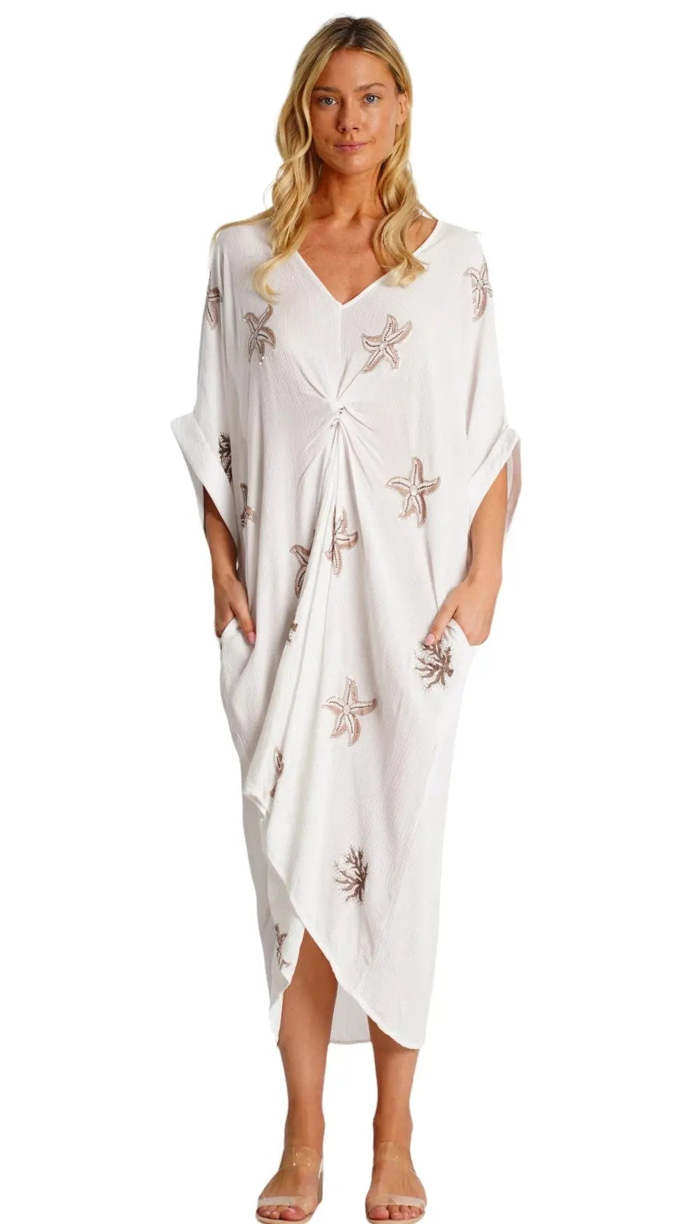 Front Knot Caftan Dress La Moda Clothing