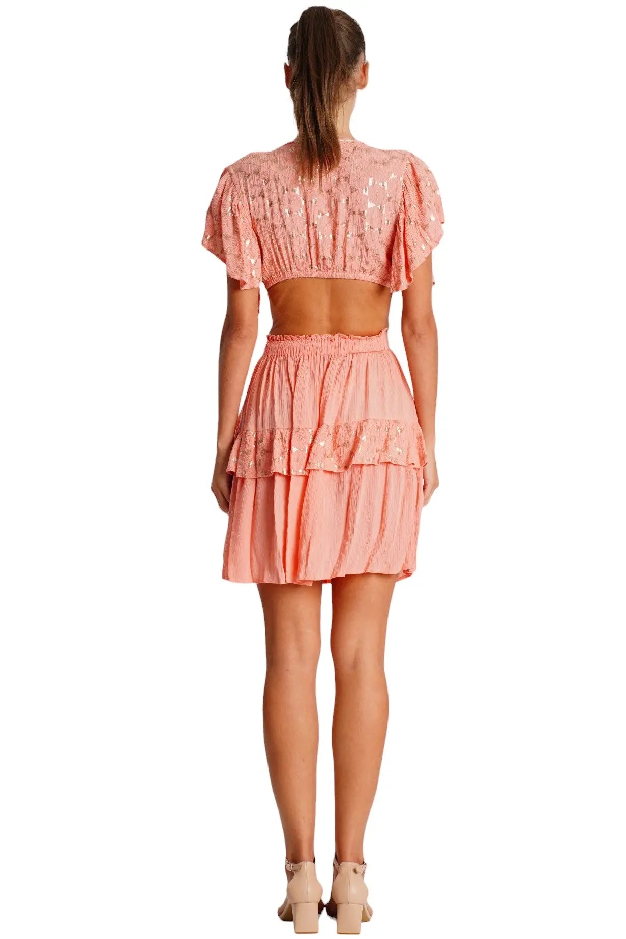 Cutout Mini Dress La Moda Clothing