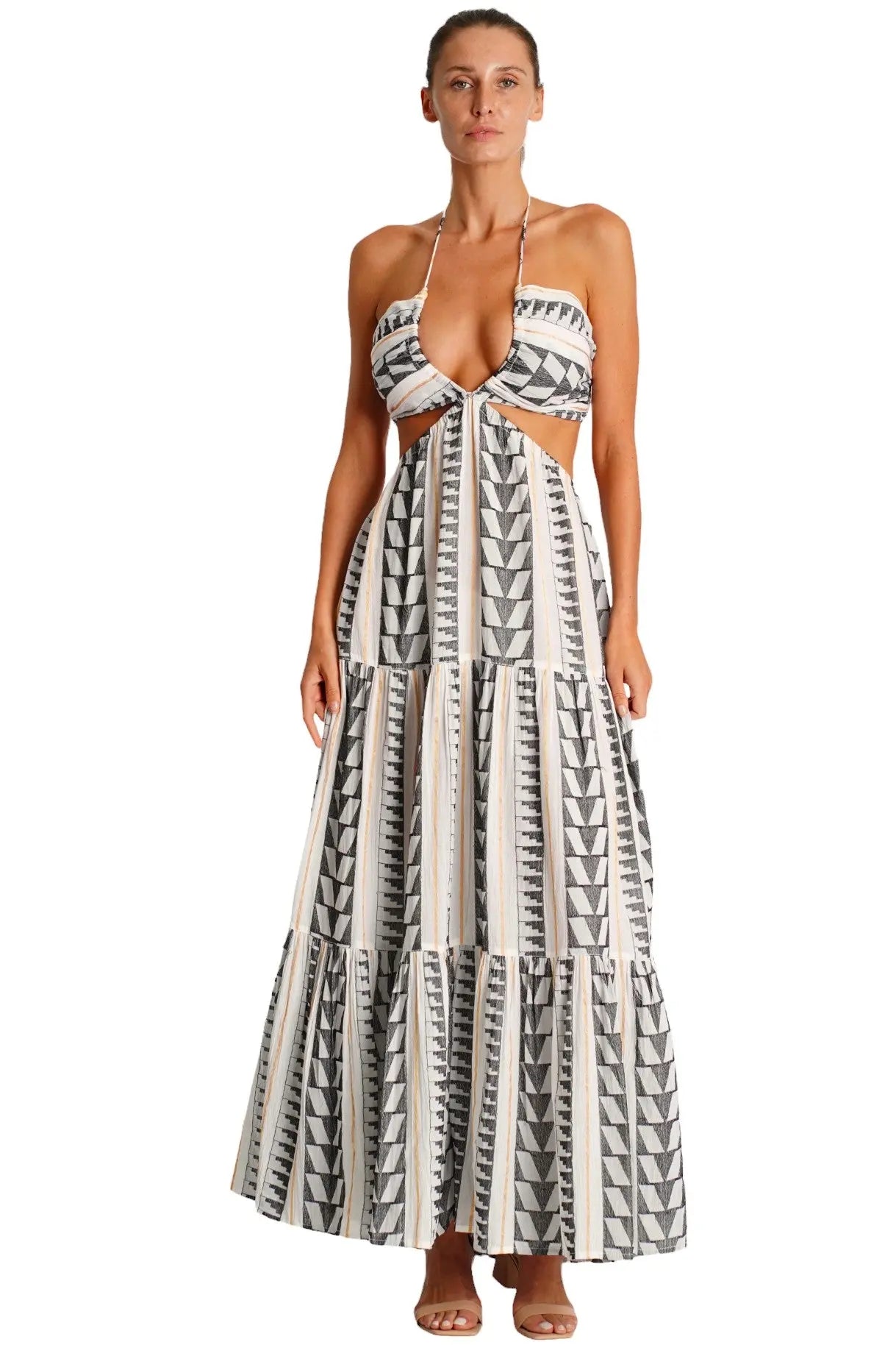 Cut Out Maxi Dress La Moda Clothing