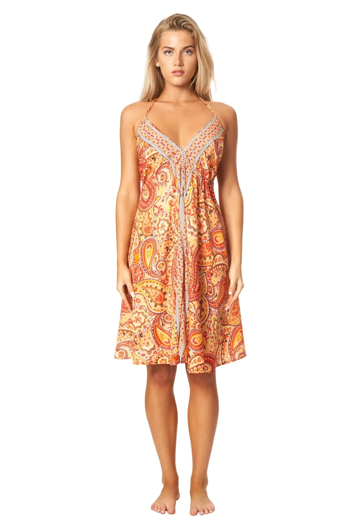 Cute Positano Mini Boho Dresses - La Moda Clothing