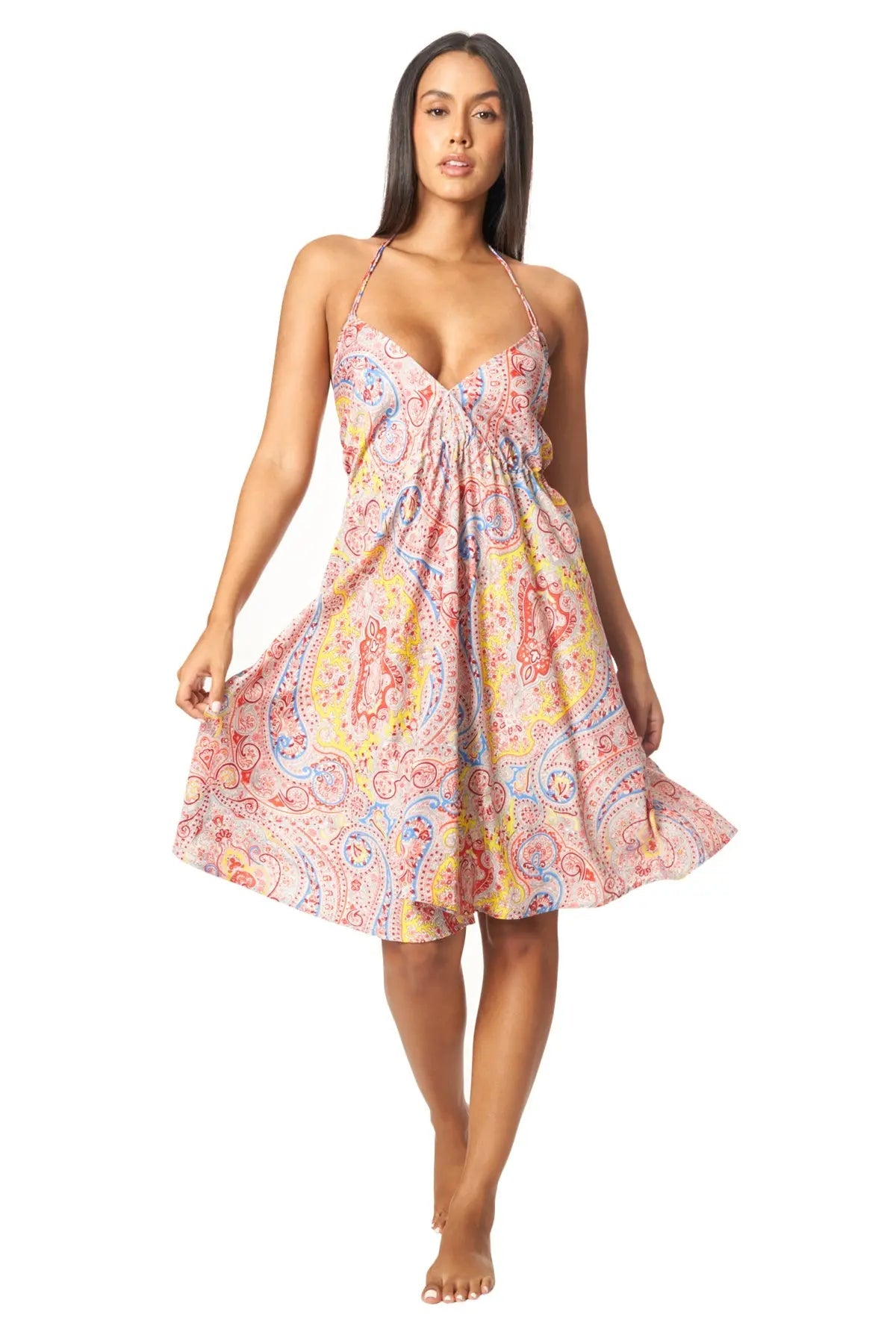 Cute Positano Mini Boho Dresses - La Moda Clothing