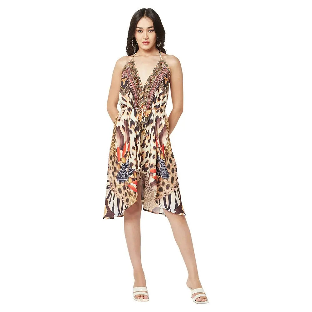 Beach and Resort High-Low Halter Dresses - La Moda Clothing