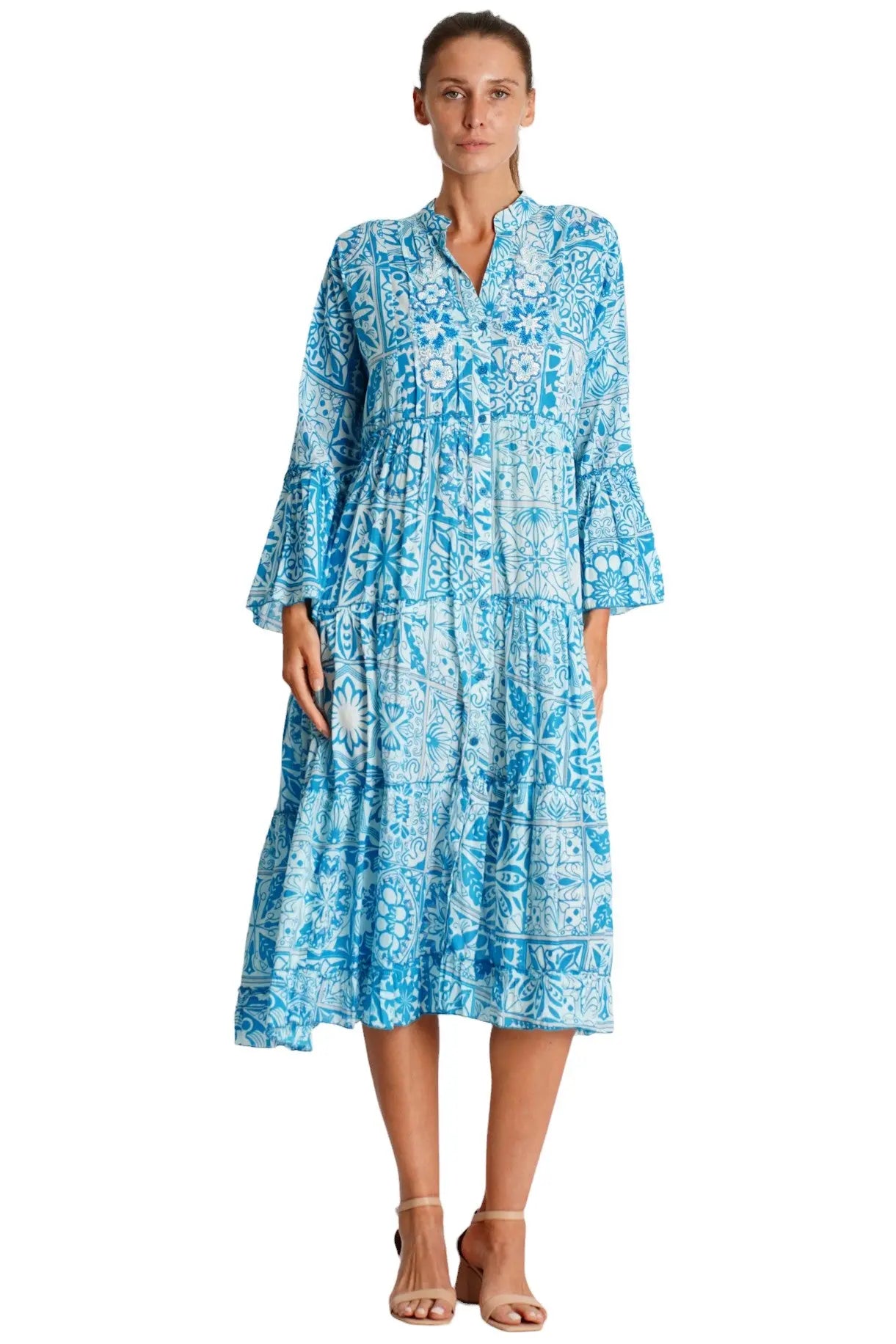 Danae Midi Shirt Dress La Moda Clothing