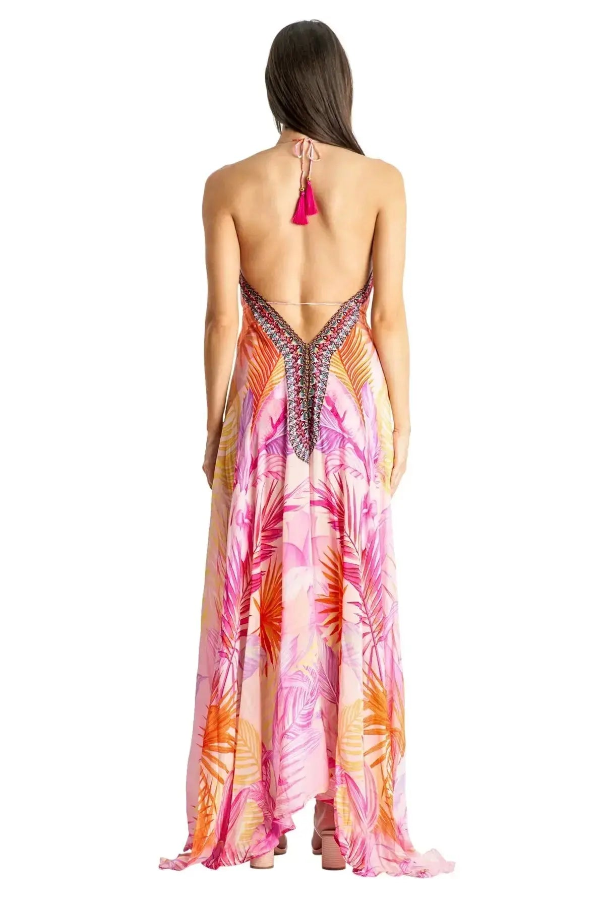 Backless Halter Maxi Dress La Moda Clothing 3 Way Dress