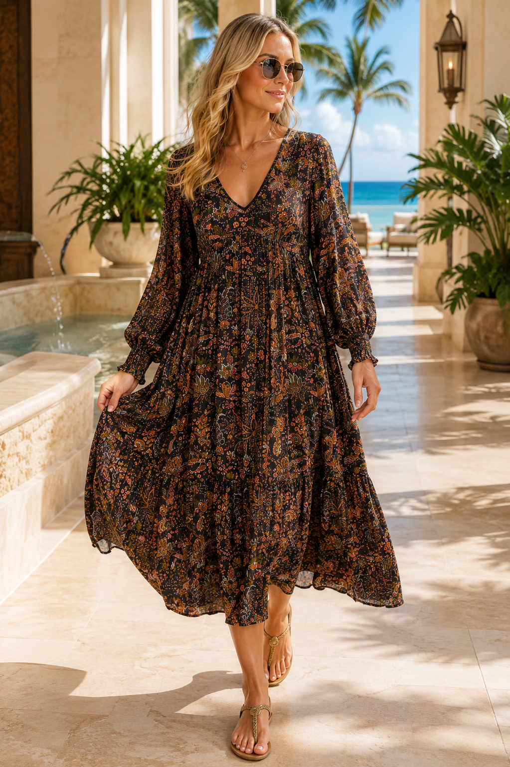 Backless Maxi Dress - Premium Resort Wear | Luxury Maxi Dress for Vacation & Cruise | Club Moda