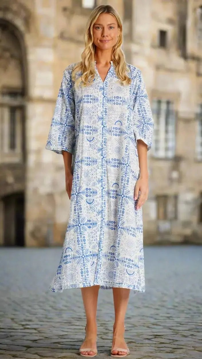 Cotton Kaftan Dress  La Moda Clothing