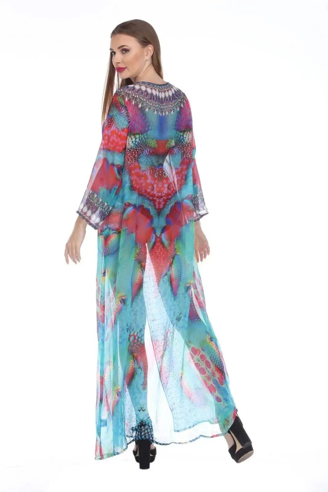 Wholesale Designer Cover-Up Kimonos For Women Available In Multi-Color Prints Made From Imported Polyester - La Moda Clothings