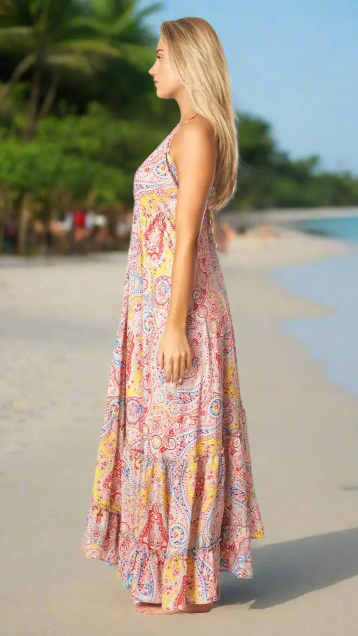 Cute Positano Tropical Maxi Dresses La Moda Clothing Clearance