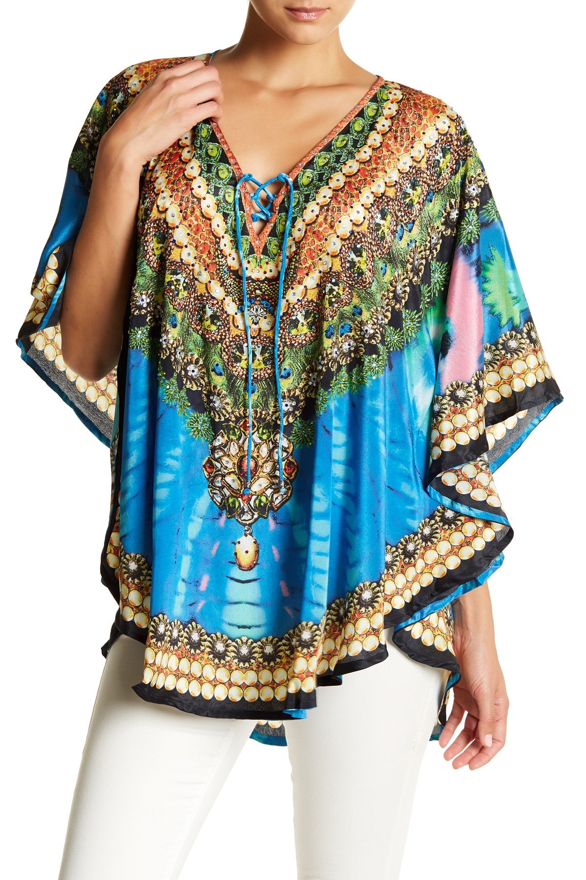 Relaxed Short Kaftan Cover-Up