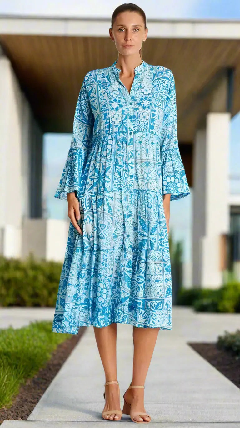 Danae Midi Shirt Dress La Moda Clothing