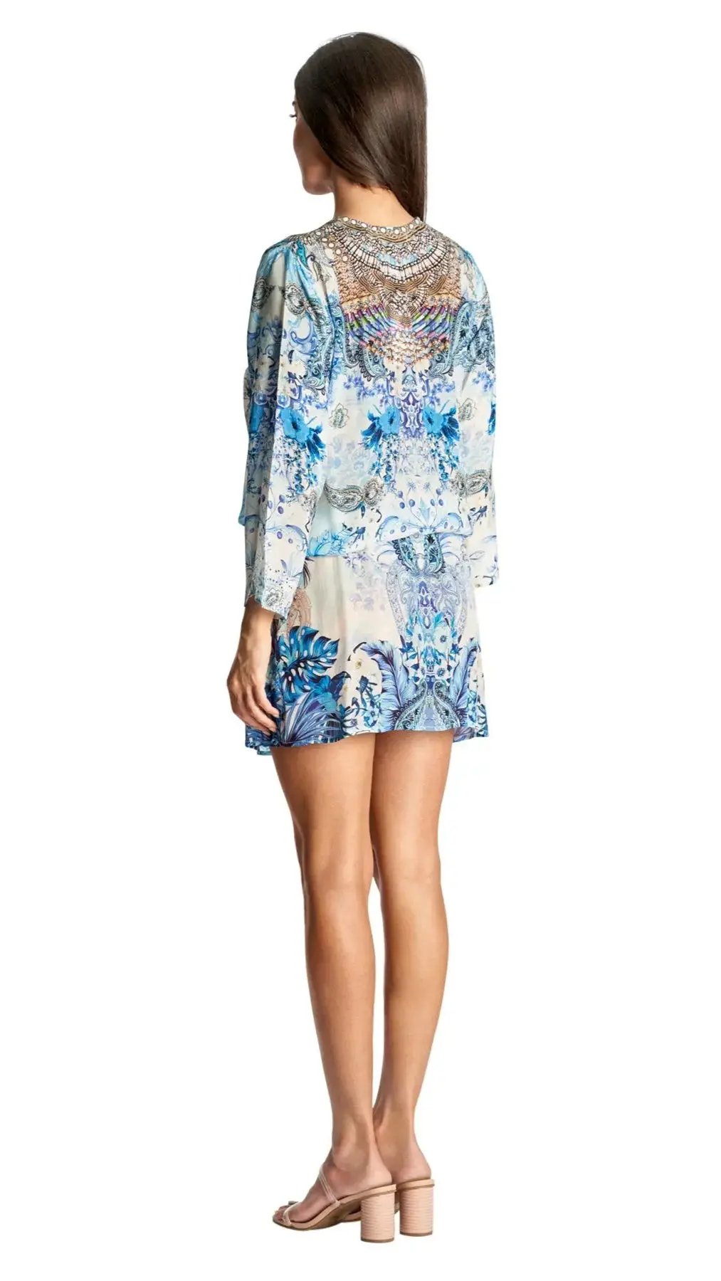 Drawstring Tunic Mini Dress - La Moda Clothing