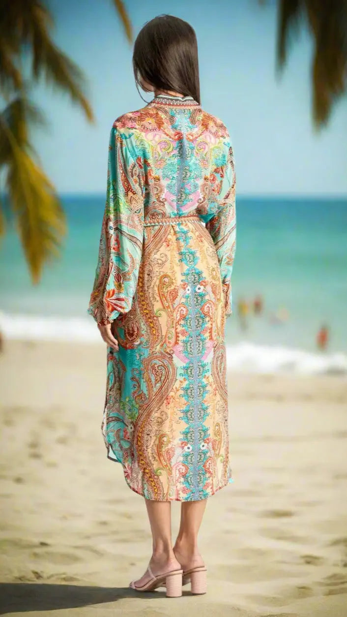 Easy Shirtdress Cover-Up for Cruise Evenings La Moda Clothings Shirt Dresses