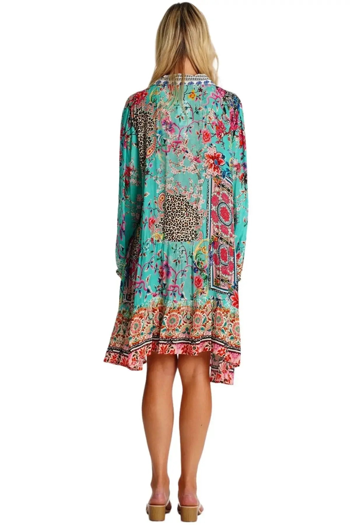 Flowy Mini Shirt Dress La Moda Clothing Shirt Dresses