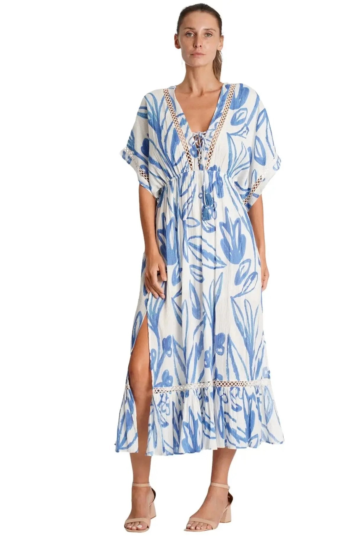 Front Slit Maxi Dress La Moda Clothing