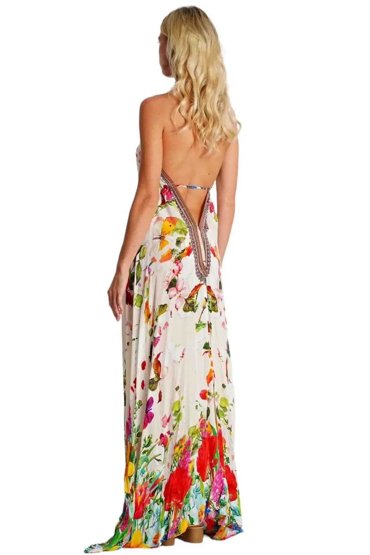High-Low Halter Maxi Dress La Moda Clothing