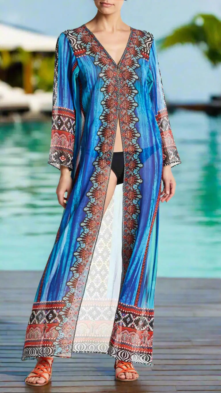 Kimono Cover Ups | Luxury Beach Kimonos La Moda Clothing Coverups