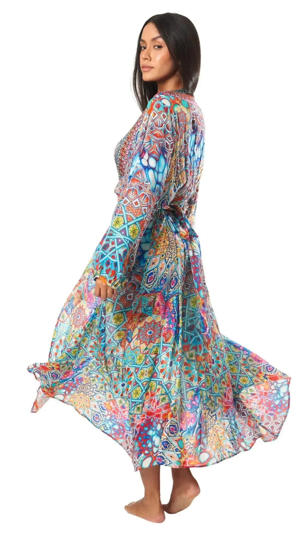 Long Sleeve Wrap Dress La Moda Clothing Maxi Dresses