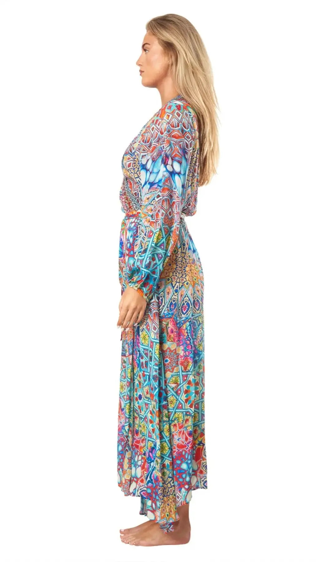 Long Sleeve Wrap Dress La Moda Clothing Maxi Dresses