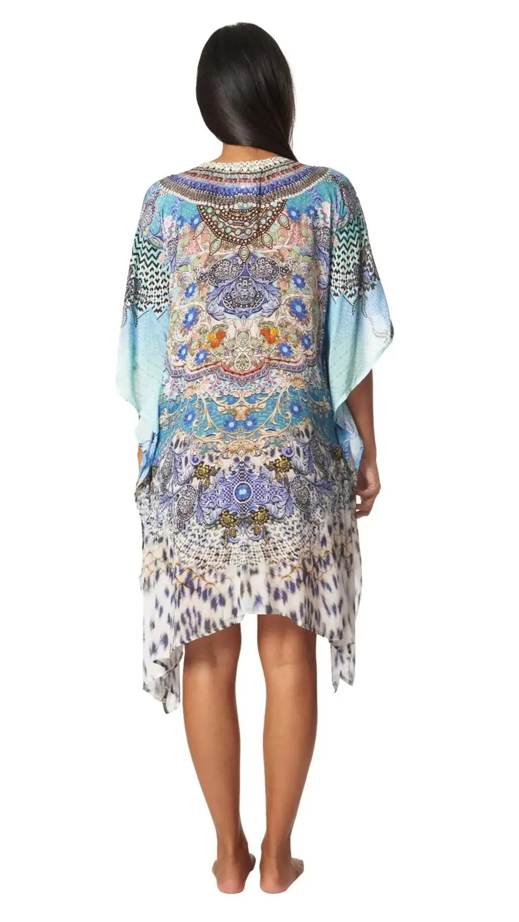Luxury Silk Caftan Dress - La Moda Clothing