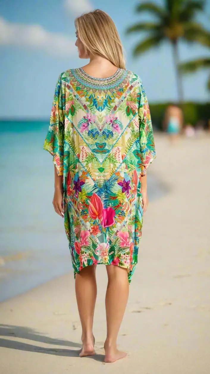 Luxury Silk Kaftans - La Moda Clothing