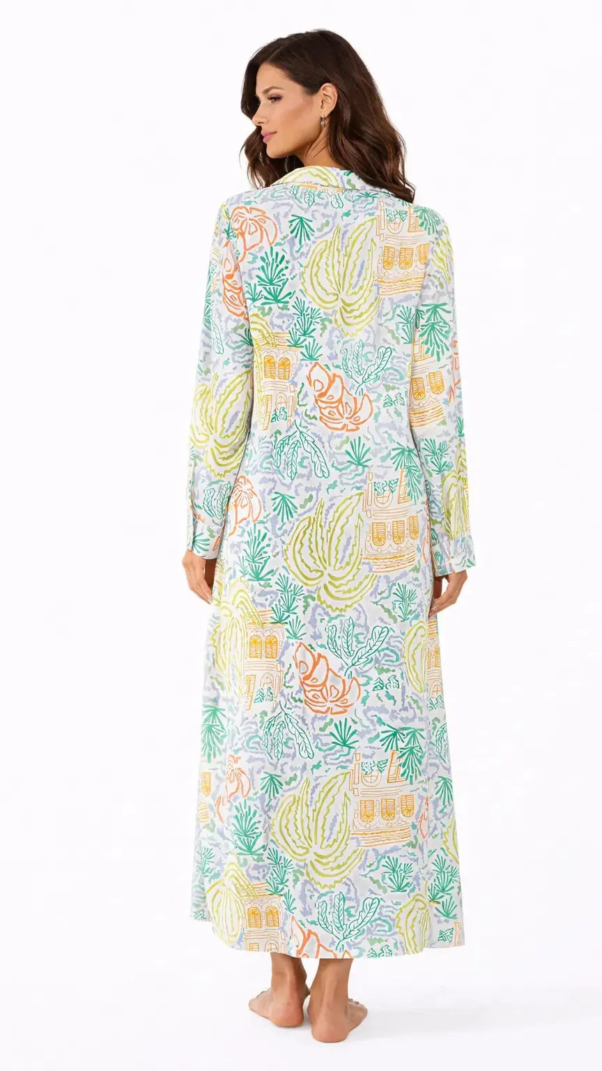 Luxury Maxi Caftan Resort Wear Dress – Tropical Print Vacation Style Club Moda Caftans