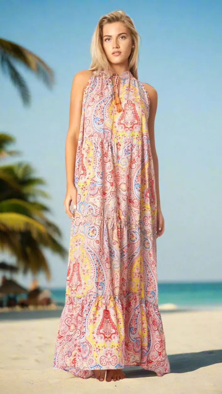 Miami Beach Positano Maxi Dresses La Moda Clothing Beach Dress