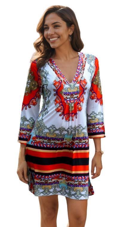 Tunic-Style Cover-Up Dress for Cruise