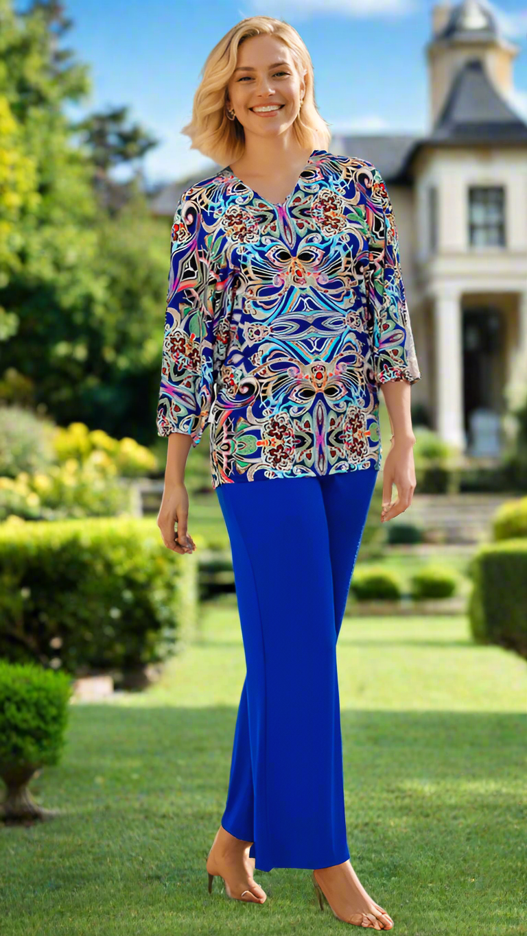 Knit Bell Sleeve Resort Wear Tunic Tops