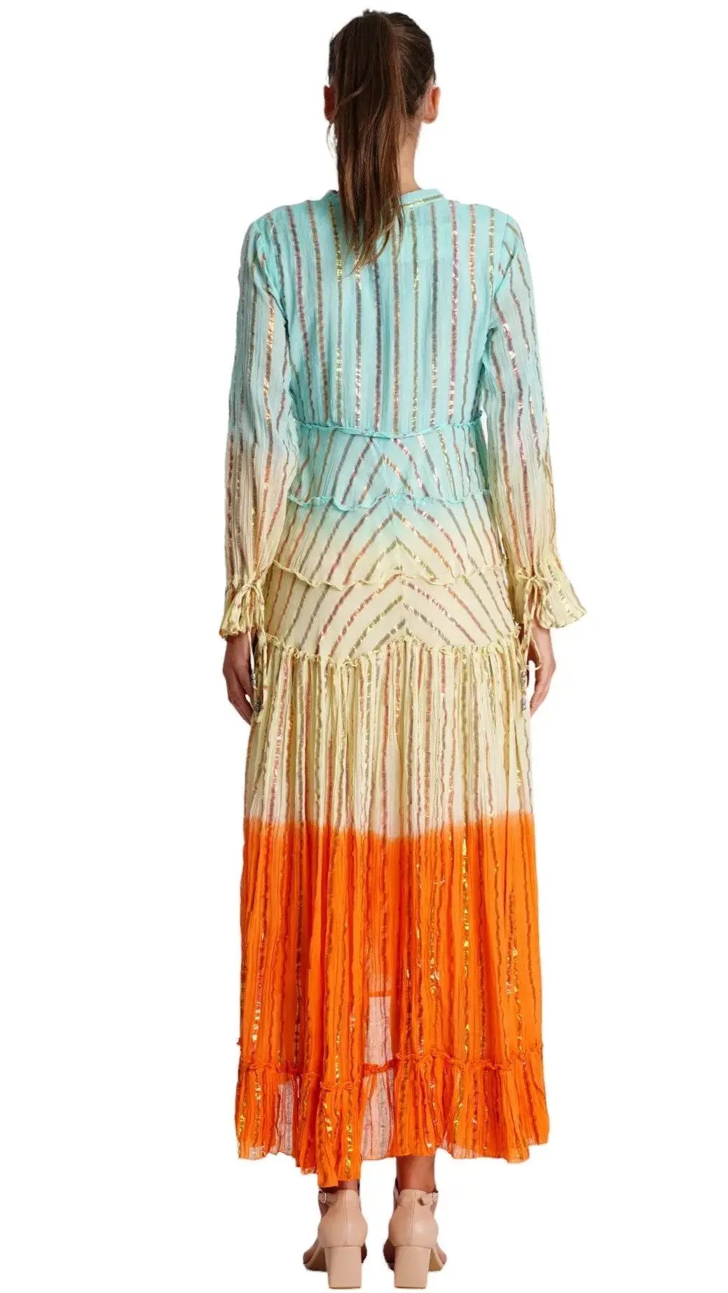 Ombrey Tiered High Low Dress La Moda Clothing