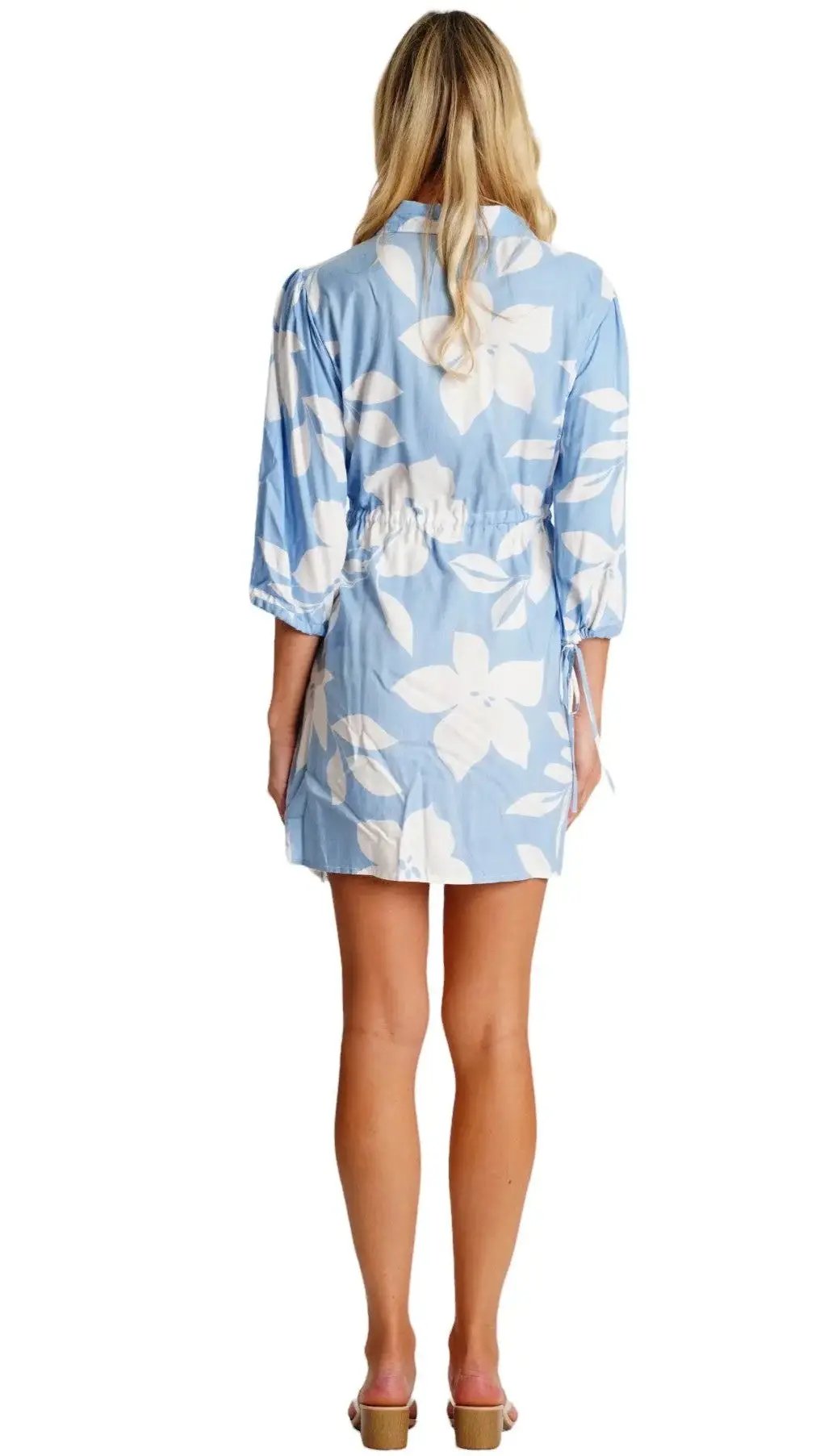 Front Drawstring Short Dress La Moda Clothing