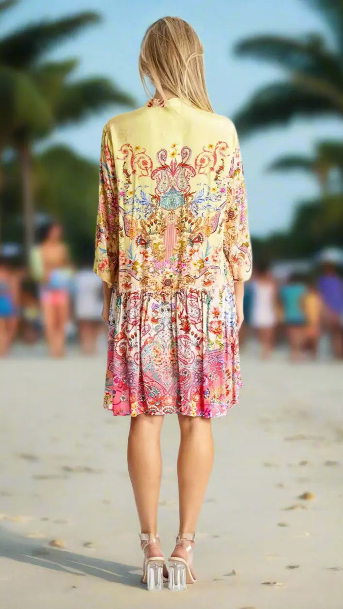 Portrait Shirt Dress Luxury Resort Apparel La Moda Clothing