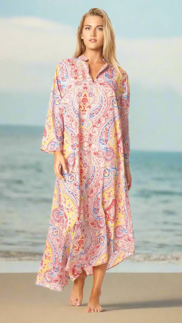 Positano Maxi Caftan Dress - La Moda Clothing