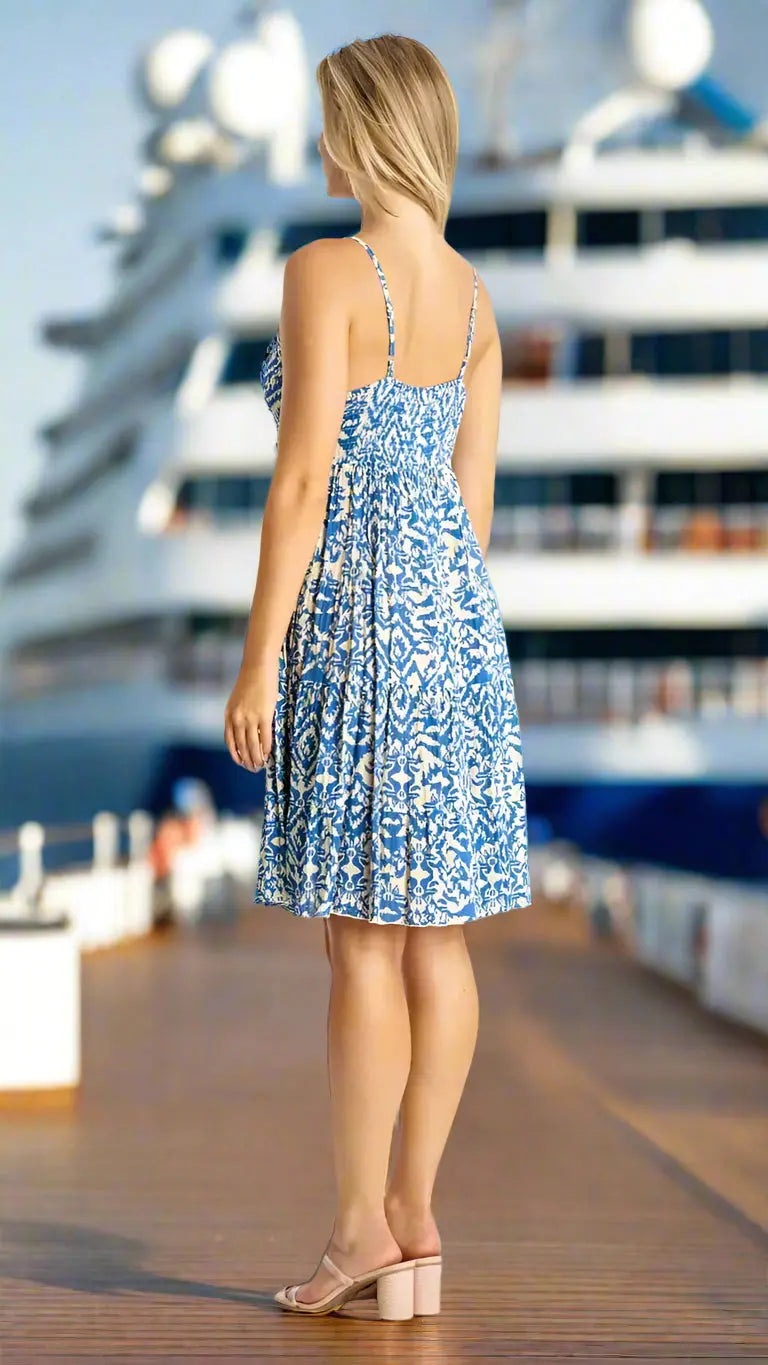 Spaghetti Strap Mini Dress for Island Resort Wear La Moda Clothing Beach Dress