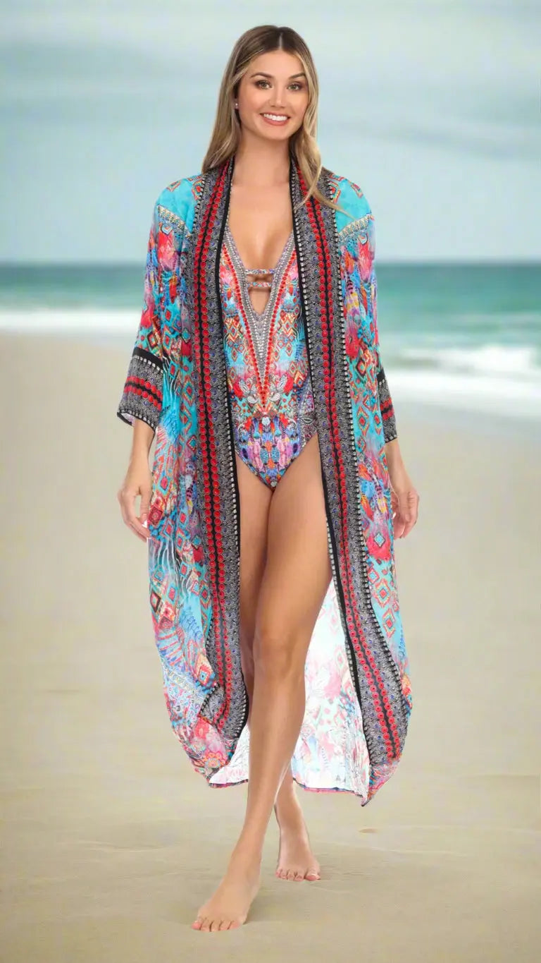 Swim Cover Up Kimono Cape La Moda Clothing