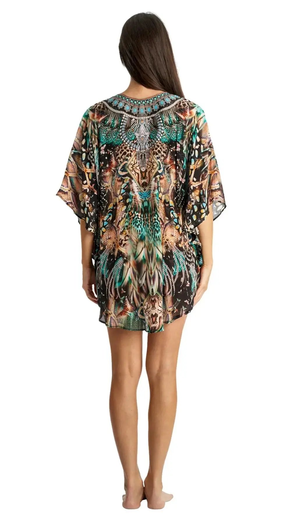 Bright & Bold Trendy Designer Vacation Kaftan - La Moda Clothing