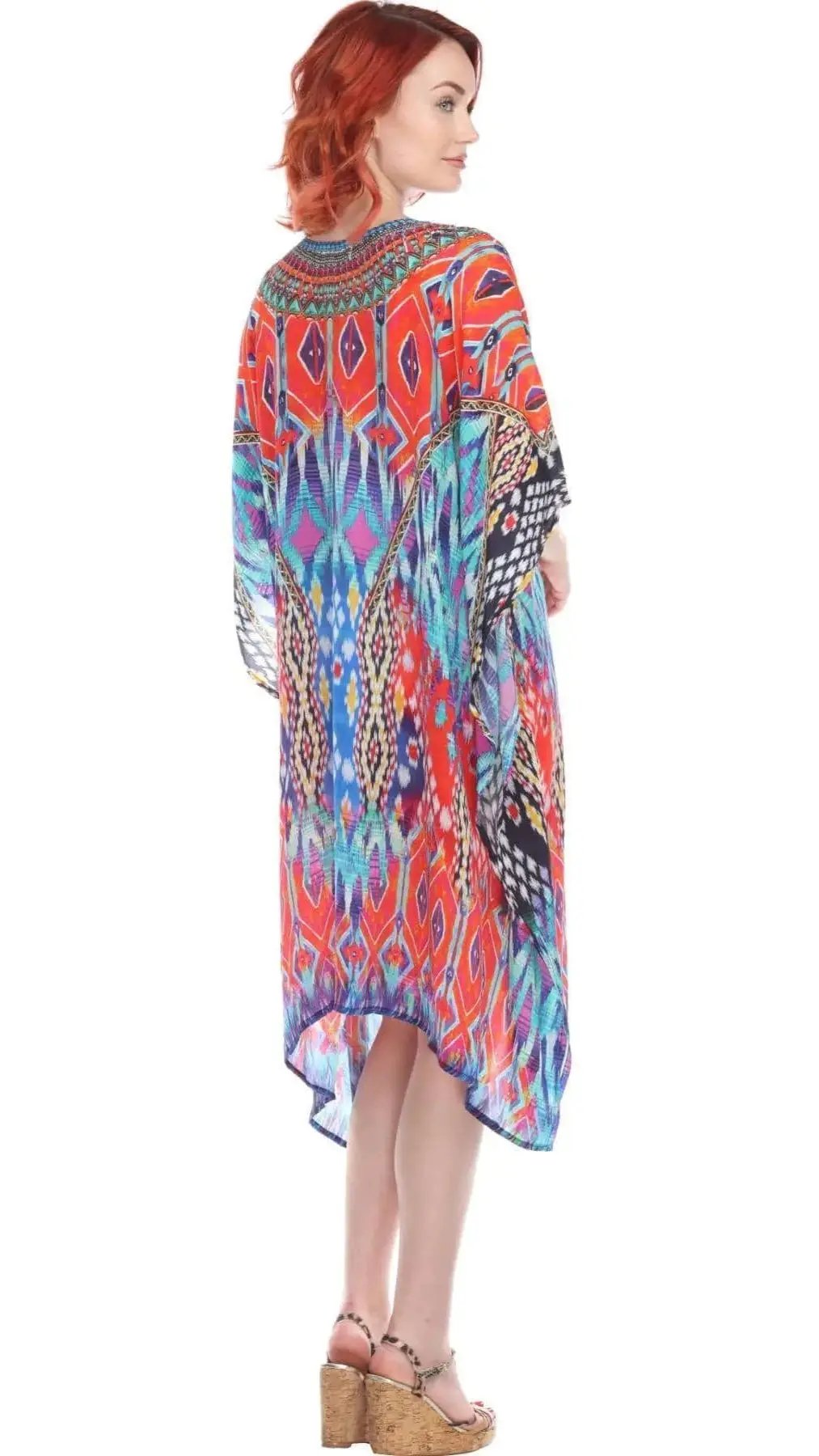 Trendy V-Neckline Maxi Silk Dress - La Moda Clothings