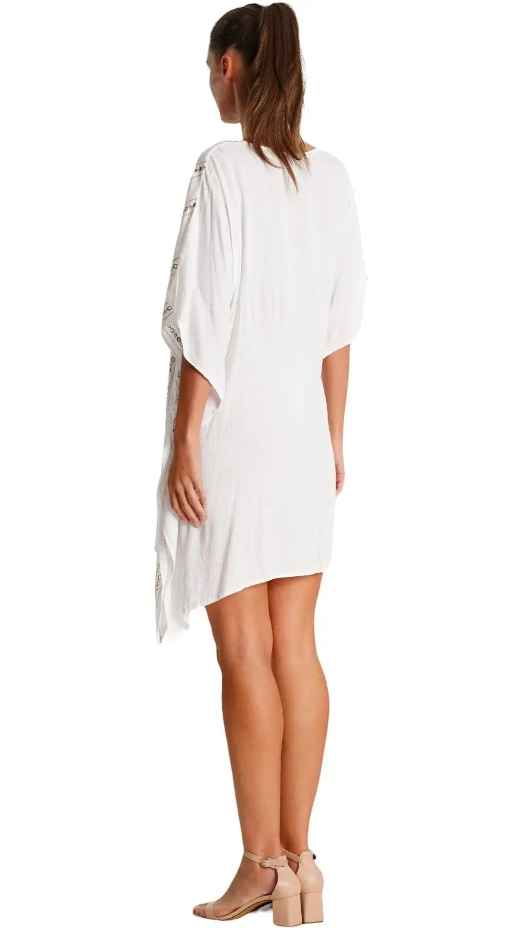 White Caftan Cover Up La Moda Clothing Caftans
