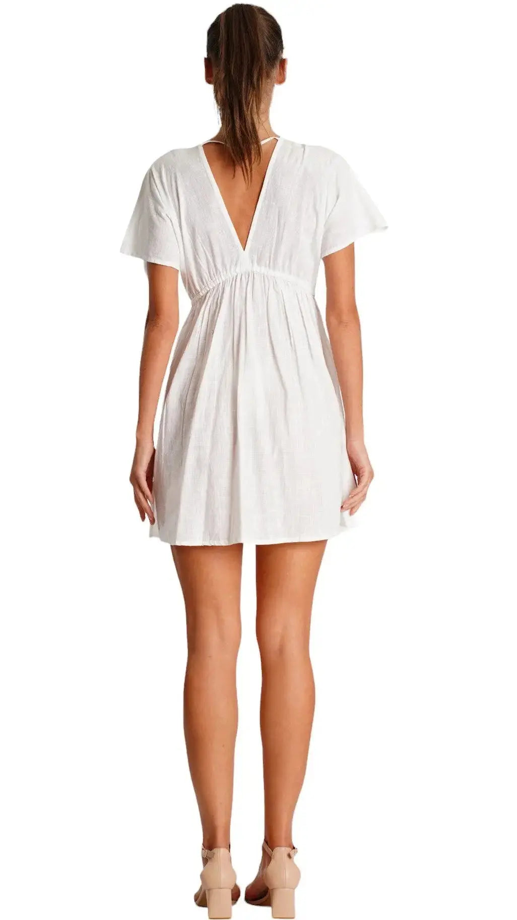 White Mini Dress La Moda Clothing Mini Dress