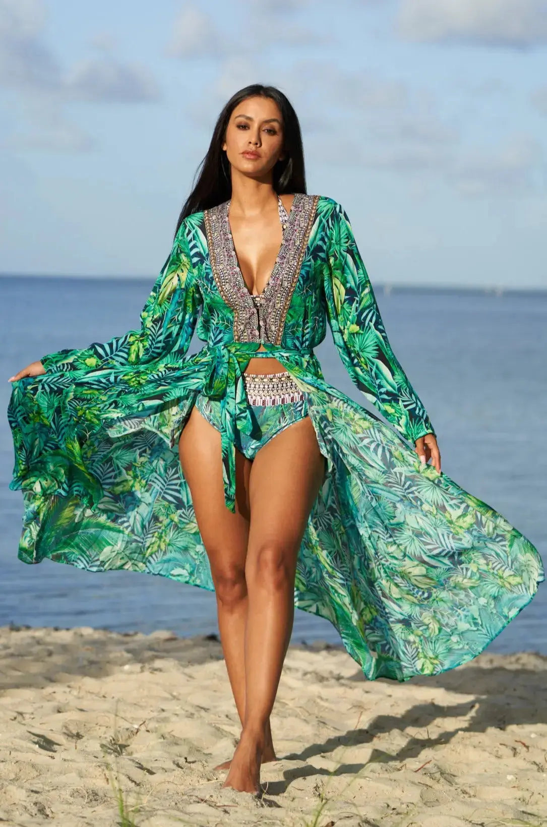Women's Maxi Wrap Dresses for Summer La Moda Clothing Coverups