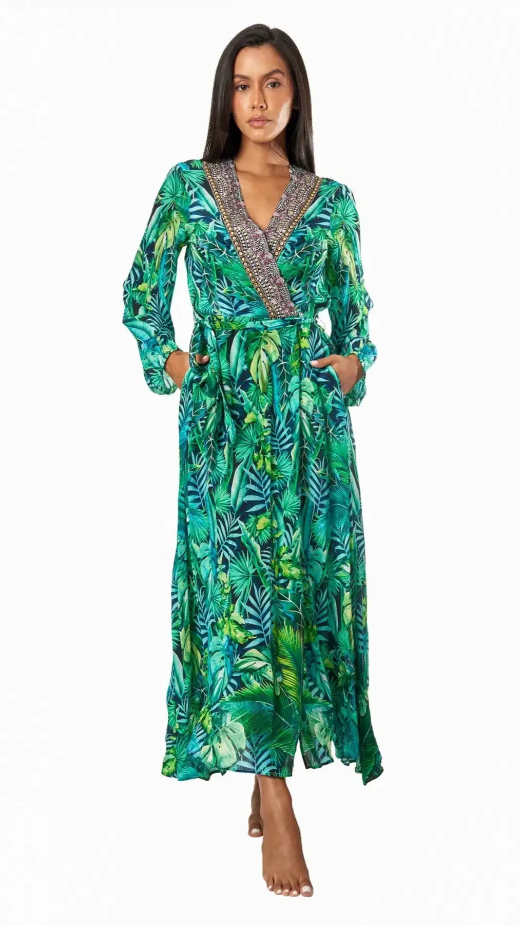 Women's Maxi Wrap Dresses for Summer La Moda Clothing Coverups