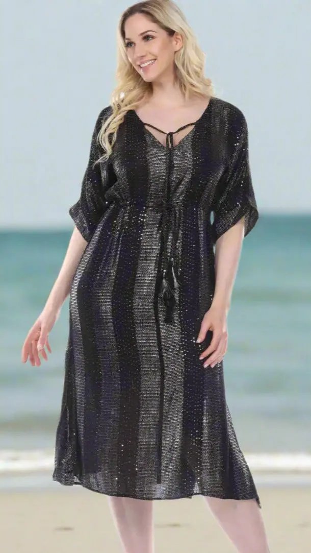 Women's Swimsuit Cover up Beach Kaftan for Bathing Suit Kaftan Tunic Cover Up Maxi Dresses Lougewear - La Moda Clothing