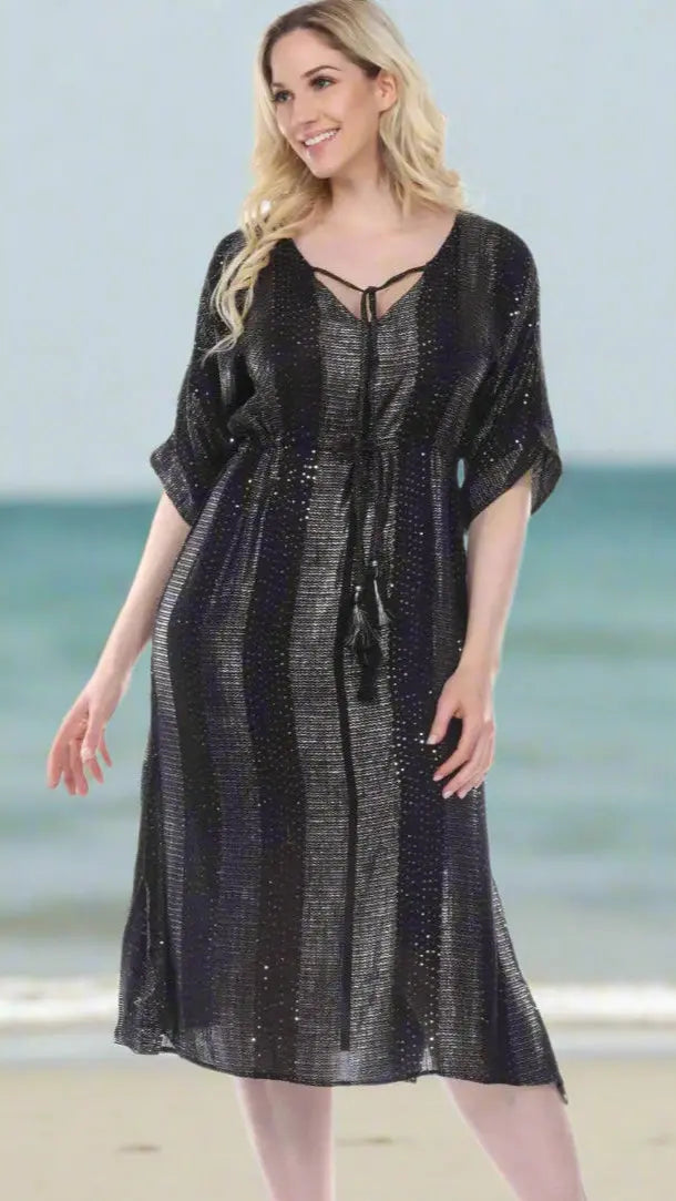 Women's Swimsuit Cover up Beach Kaftan for Bathing Suit Kaftan Tunic Cover Up Maxi Dresses Lougewear - La Moda Clothing