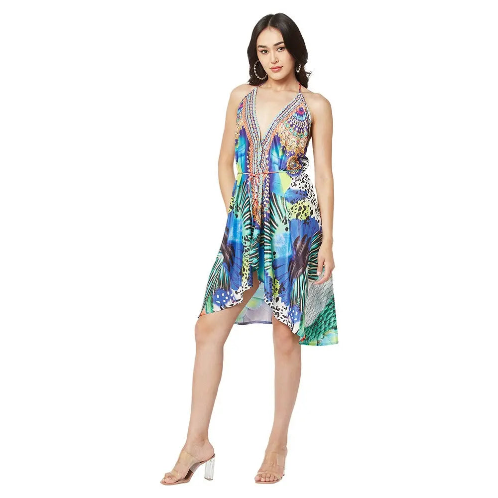 Beach and Resort High-Low Halter Dresses - La Moda Clothing