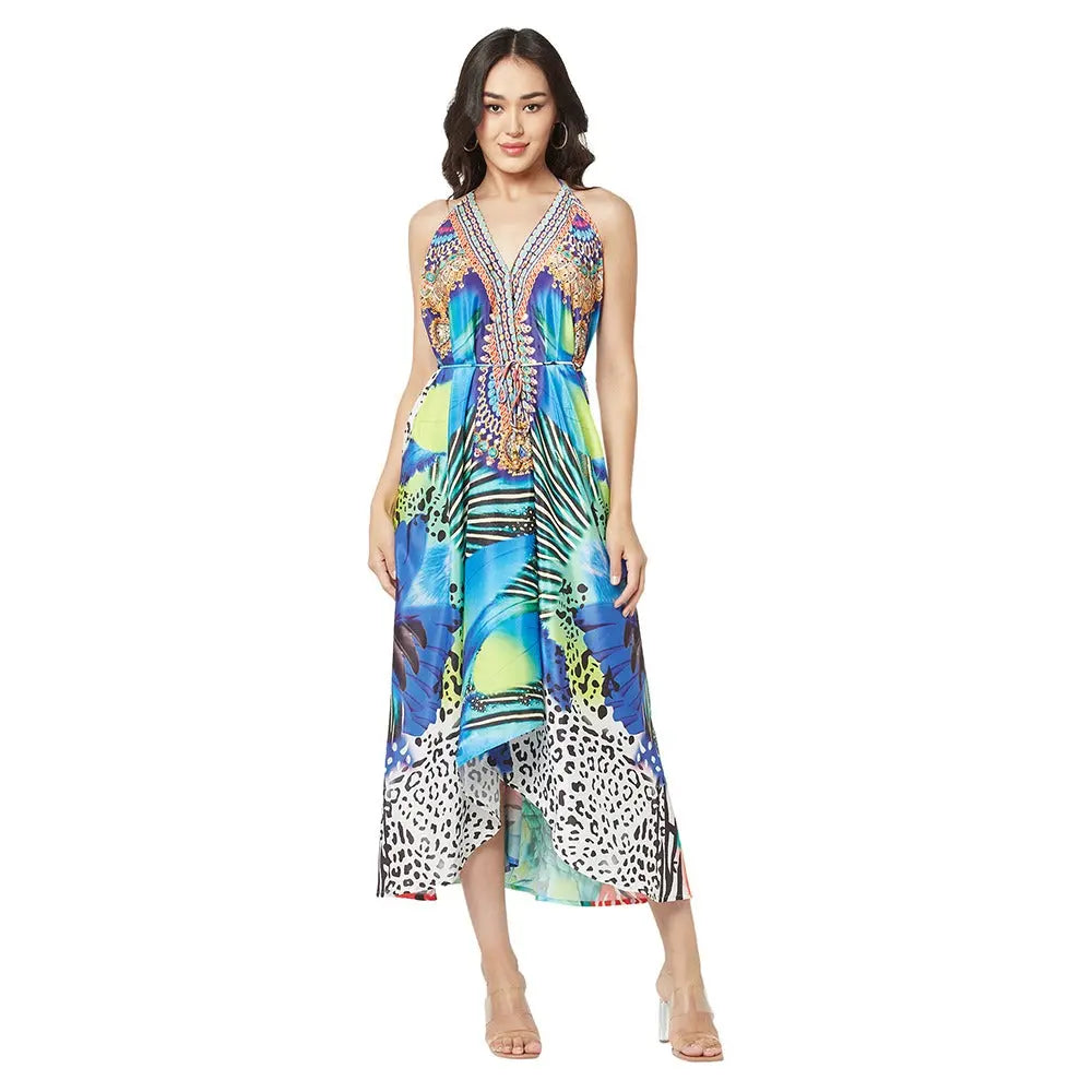 Beach and Resort High-Low Halter Dresses - La Moda Clothing