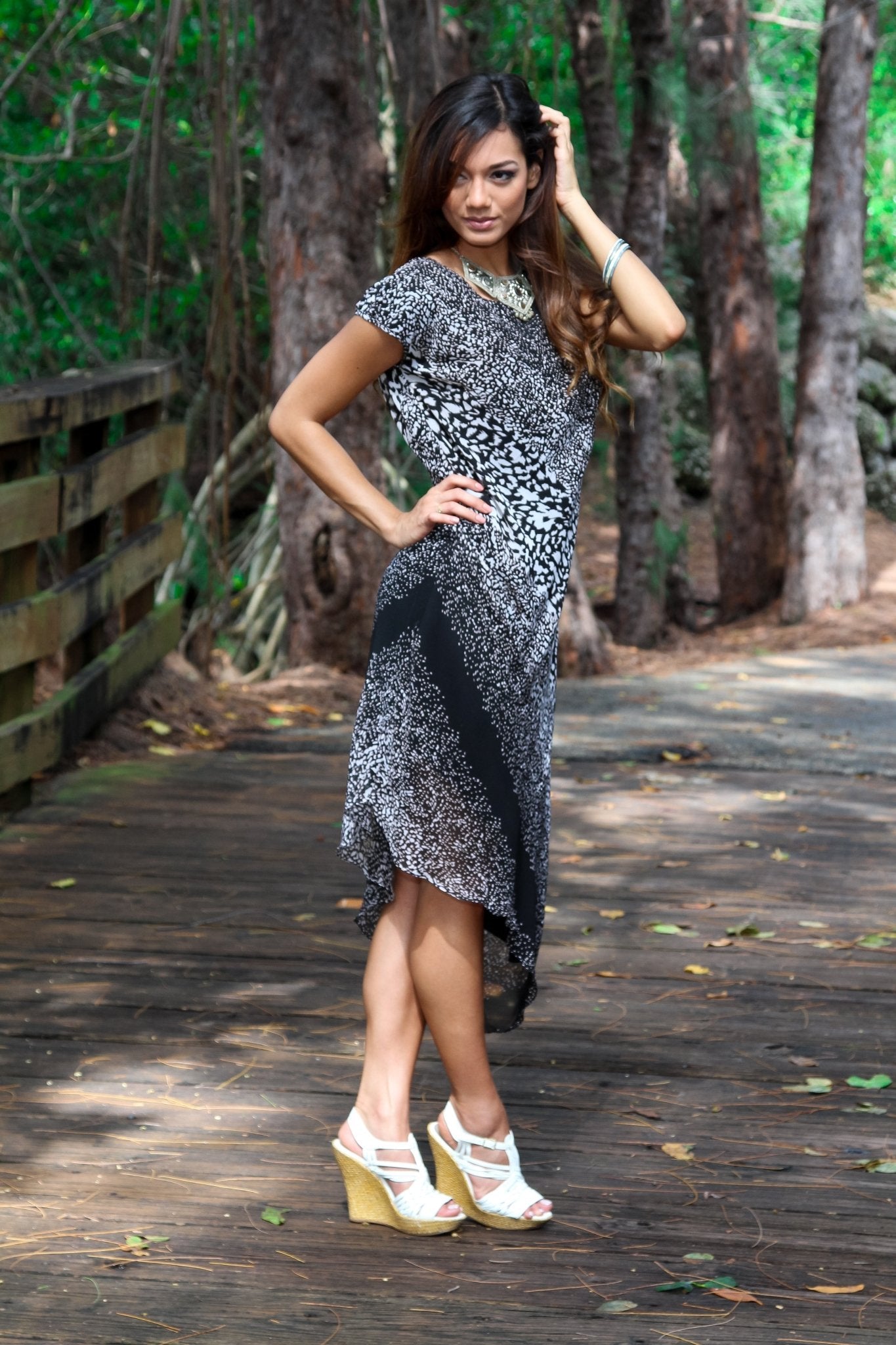 Animal Print Summer Evening Casual Dress - Designer Dress | Elegant Kaftan Cover Up Dress | Club Moda USA