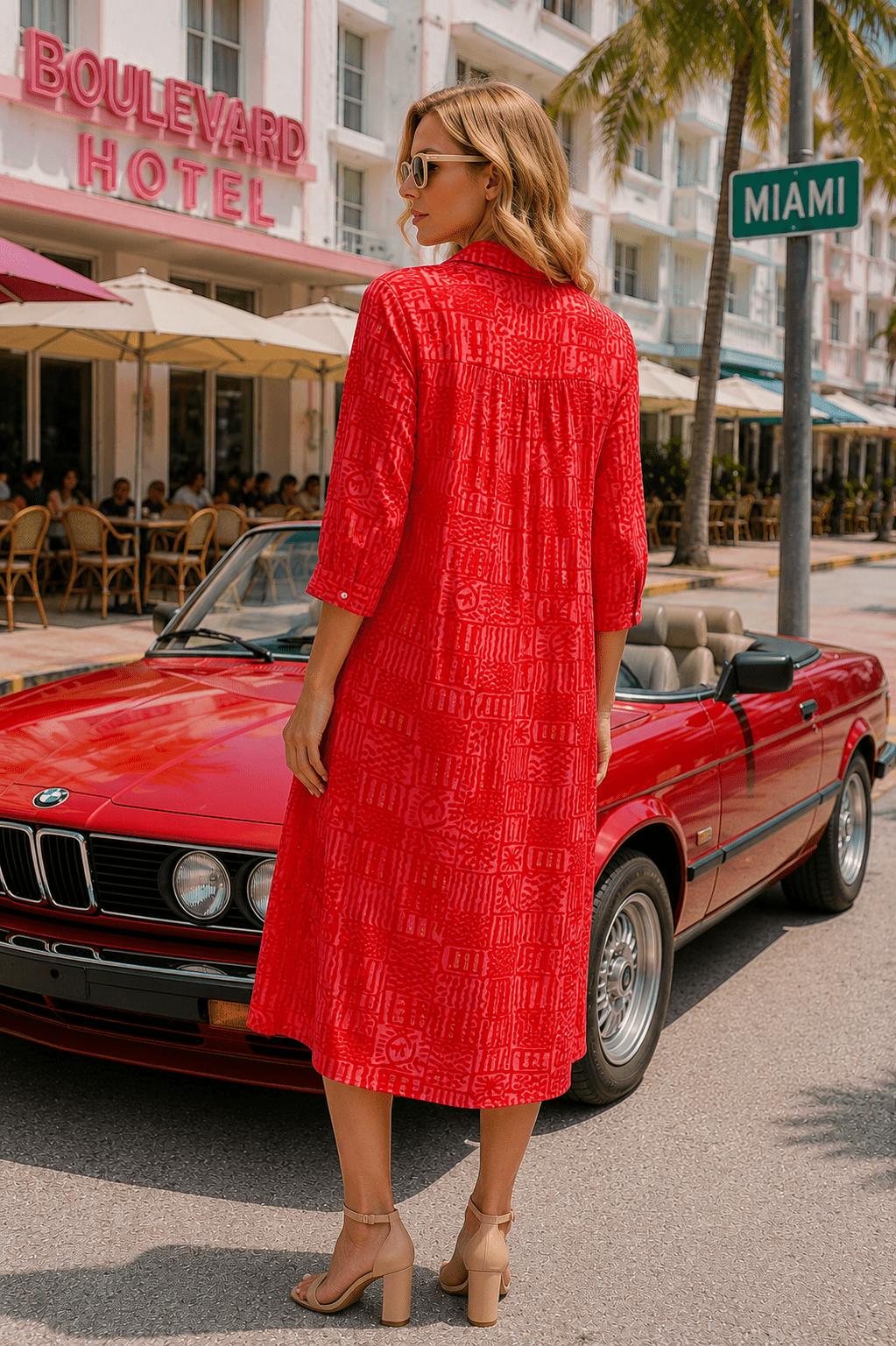 Beach Shirt Dress with Pockets