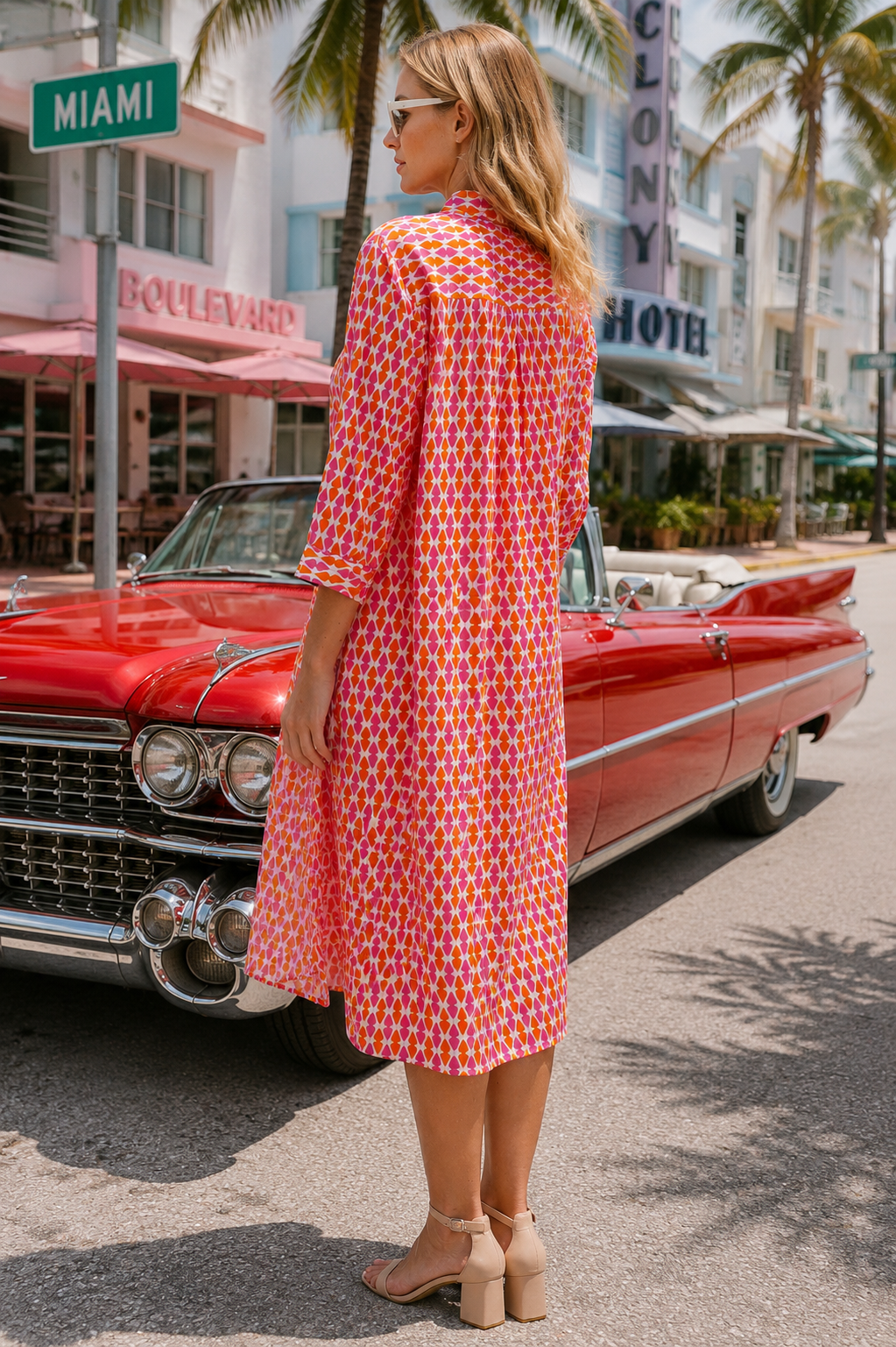 Beach Shirt Dress with Pockets