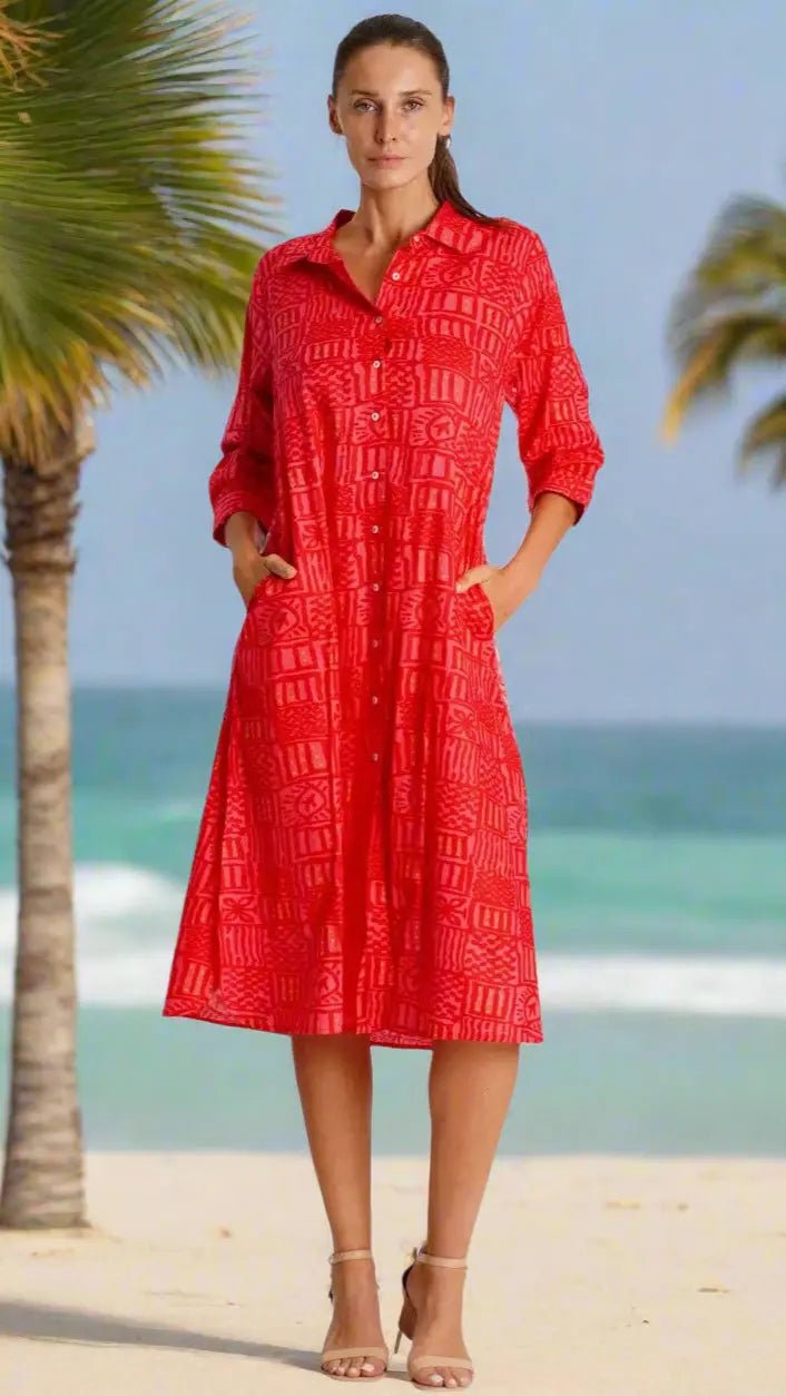 Beach Shirt Dresses - Premium Resort Wear | Luxury Shirt Dress for Vacation & Cruise | Club Moda