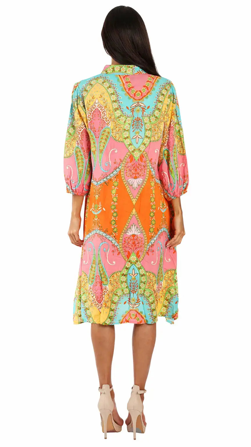 Caribbean Print Shirt Dress – Luxury Resort Wear Cover Up | Club Moda Club Moda Dresses